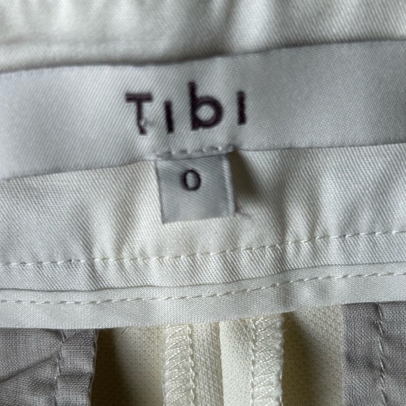 Tibi ivory high rise ankle pants wrap closure with buckle excellent Size 0 - Picture 7 of 10